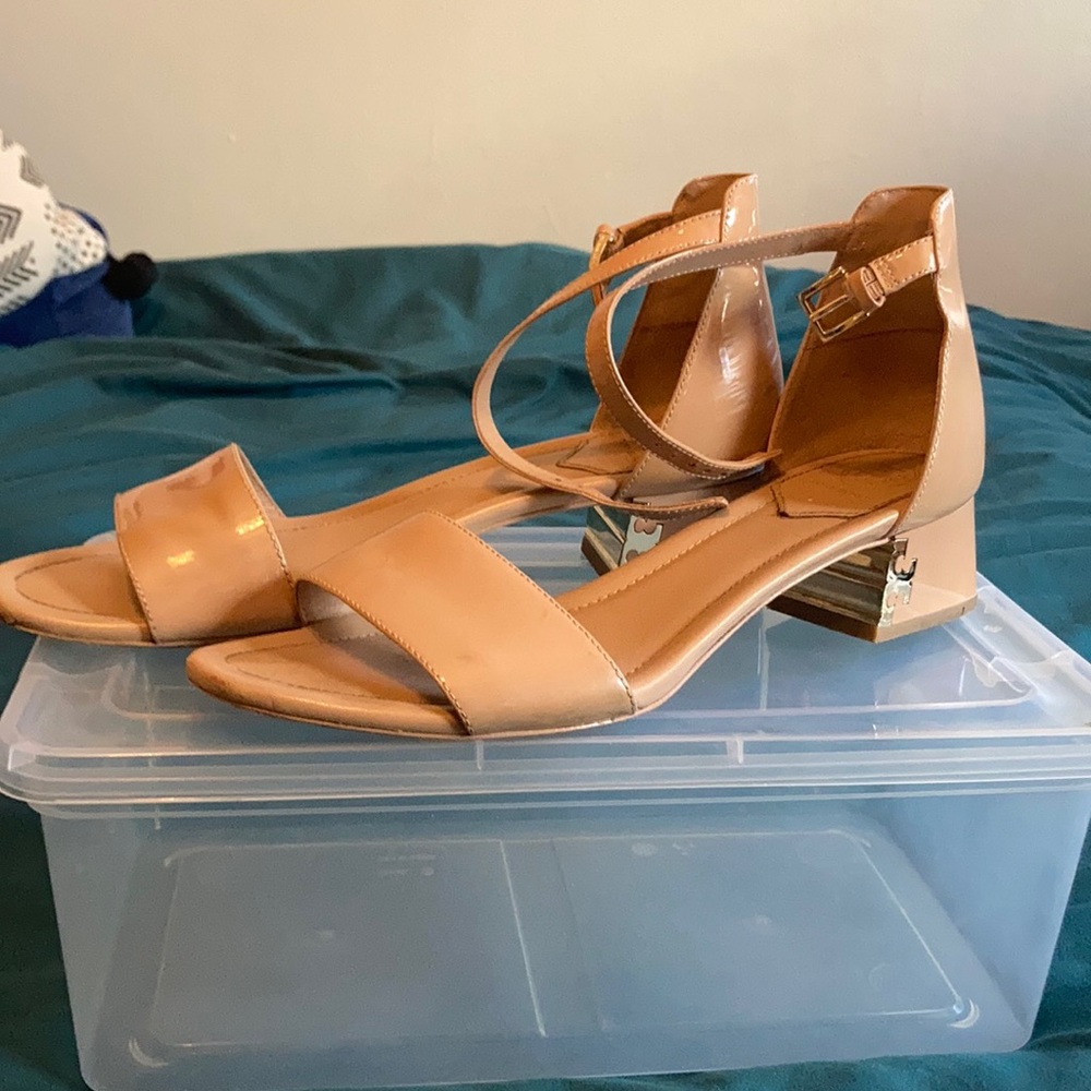 TORY BURCH Nude Heeled Sandals SZ 10